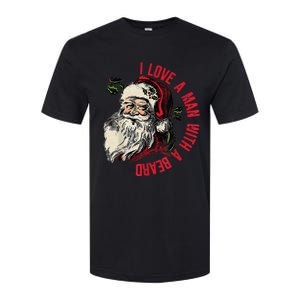 I Love A Man With A Beard Santa Claus Christmas Xmas Softstyle CVC T-Shirt