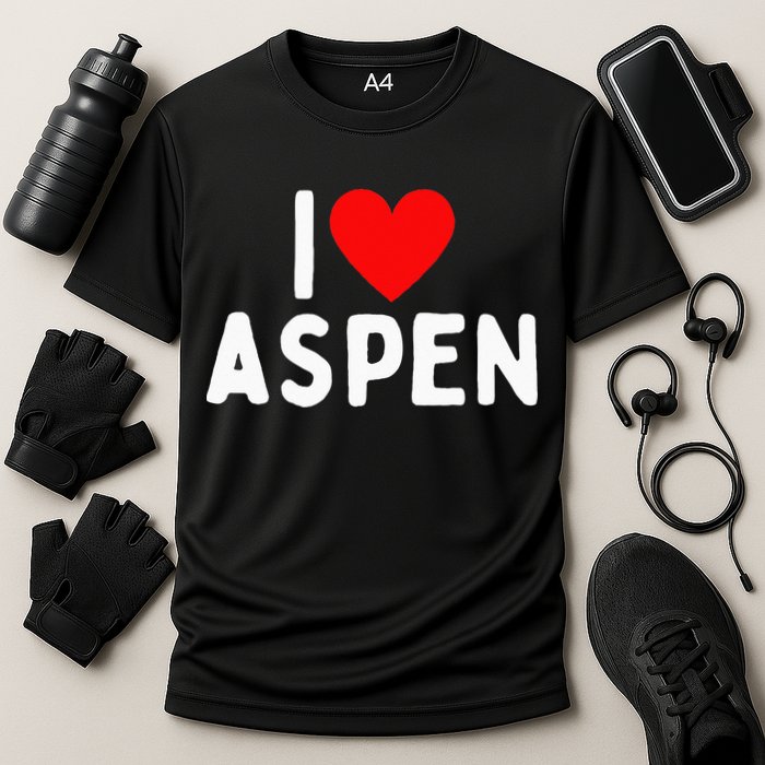 I Love Aspen Cooling Performance Crew T-Shirt
