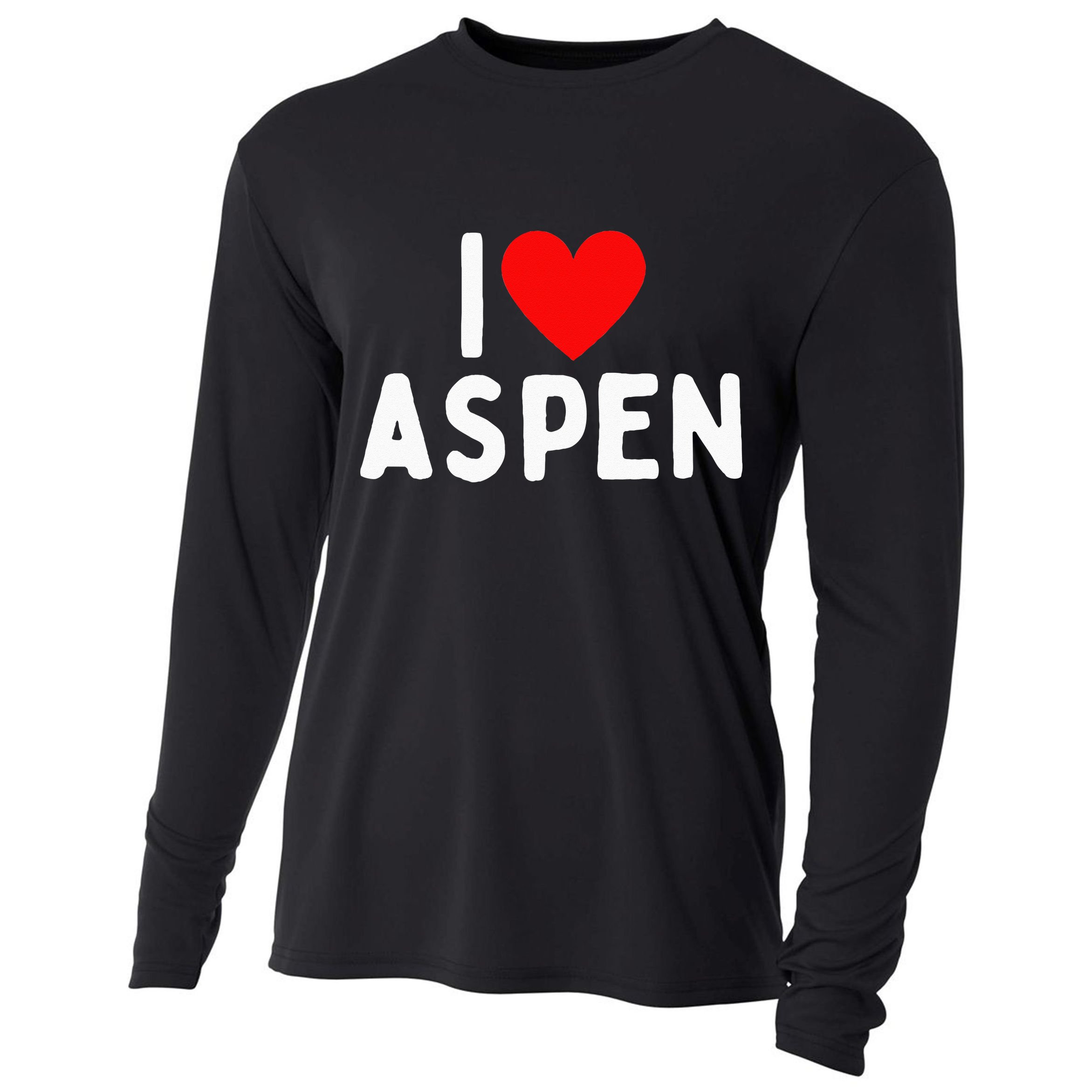 I Love Aspen Cooling Performance Long Sleeve Crew