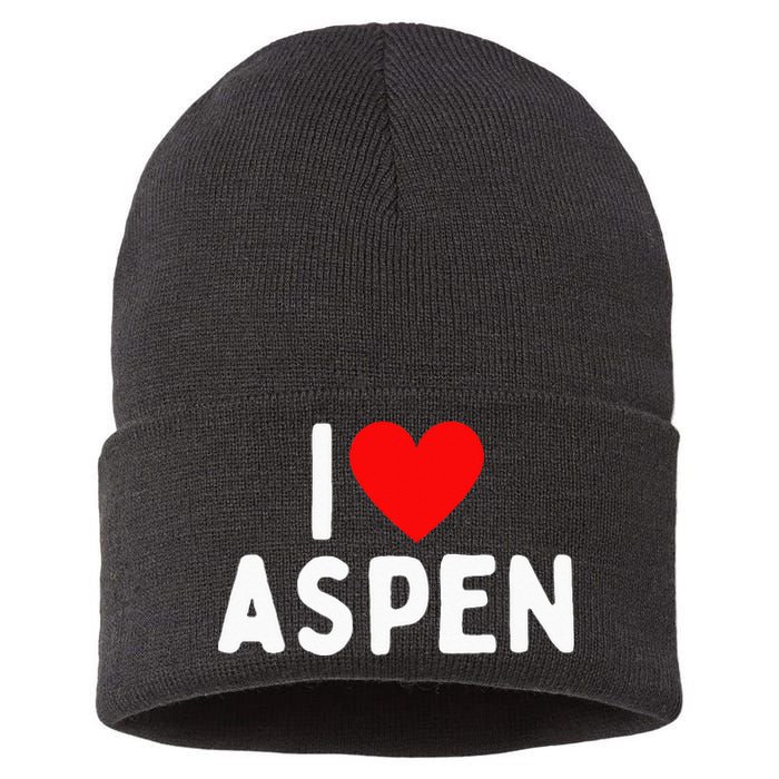 I Love Aspen Sustainable Knit Beanie