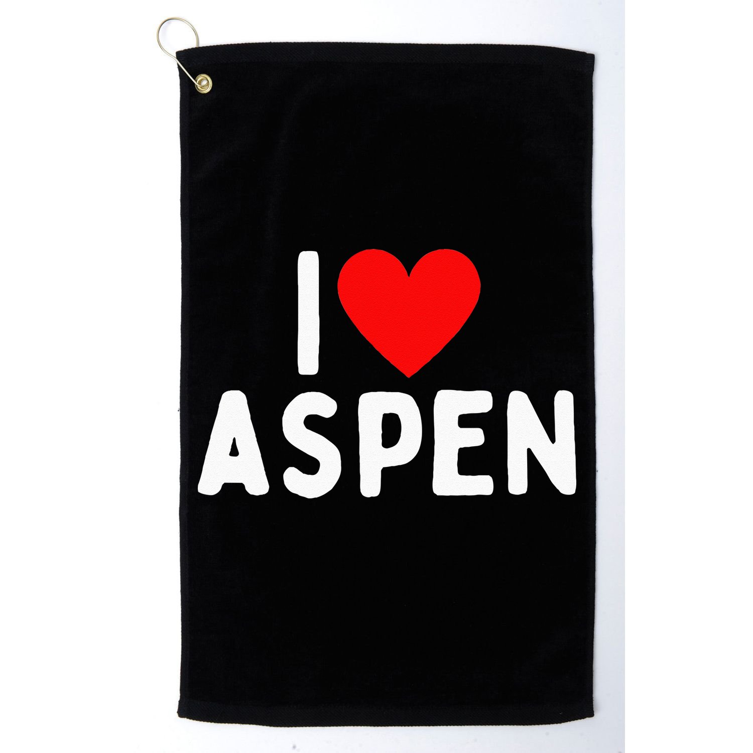 I Love Aspen Golf Towel