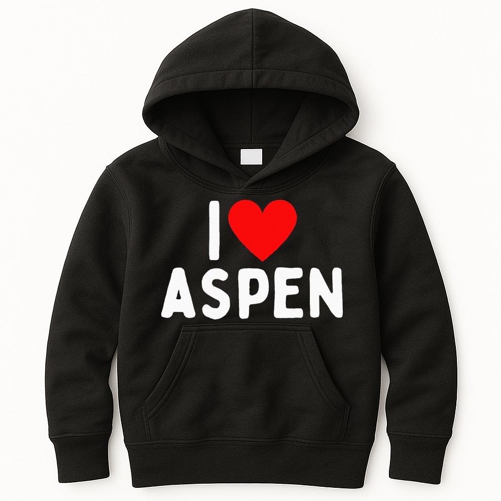 I Love Aspen Kids Hoodie