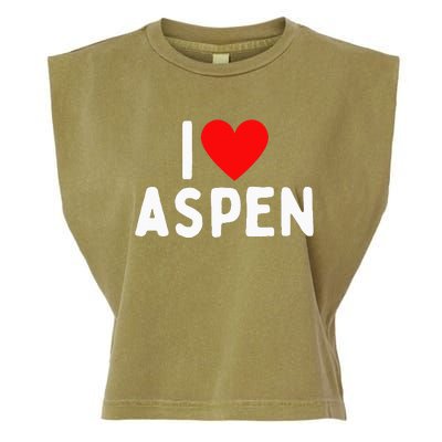 I Love Aspen Garment-Dyed Women's Muscle Tee