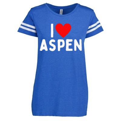 I Love Aspen Enza Ladies Jersey Football T-Shirt