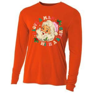 I Love A With A Beard Retro Christmas Santa Lovers Cute Gift Cooling Performance Long Sleeve Crew