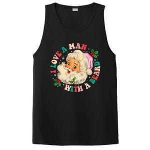 I Love A With A Beard Retro Christmas Santa Lovers Cute Gift PosiCharge Competitor Tank