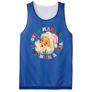 I Love A With A Beard Retro Christmas Santa Lovers Cute Gift Mesh Reversible Basketball Jersey Tank