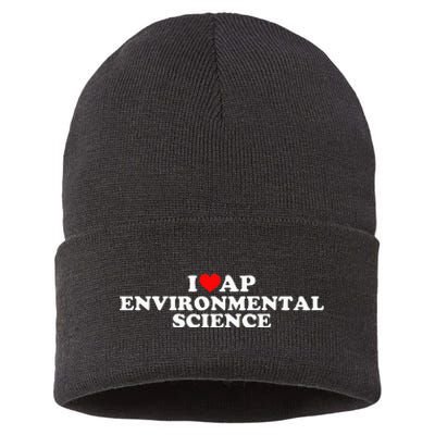 I Love Ap Environmental Science Sustainable Knit Beanie