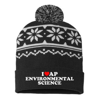 I Love Ap Environmental Science USA-Made Snowflake Beanie