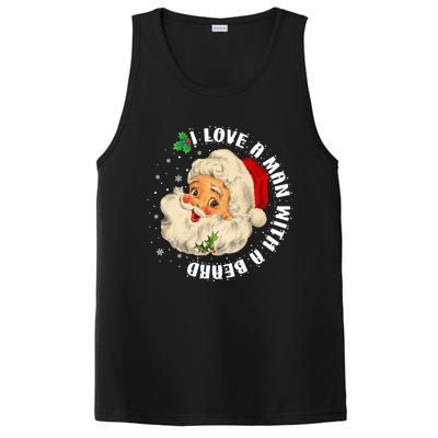 I Love A With A Beard Christmas Funny Gift For Santa Lovers Funny Gift PosiCharge Competitor Tank