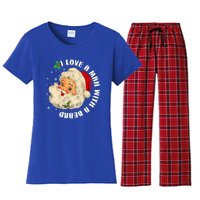 I Love A With A Beard Christmas Funny Gift For Santa Lovers Funny Gift Women's Flannel Pajama Set