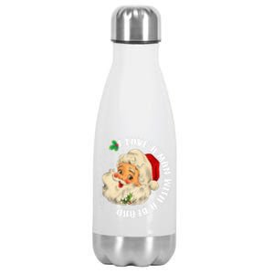 I Love A With A Beard Christmas Funny Gift For Santa Lovers Funny Gift Stainless Steel Insulated Water Bottle