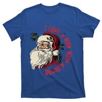 I Love A With A Beard Funny Christmas Santa Claus Retro Gift T-Shirt