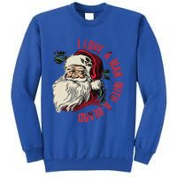 I Love A With A Beard Funny Christmas Santa Claus Retro Gift Tall Sweatshirt