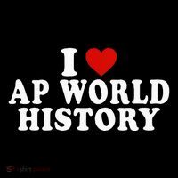 I Love Ap World History Red Heart Funny Ap World History Baby Bodysuit