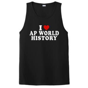 I Love Ap World History Red Heart Funny Ap World History PosiCharge Competitor Tank