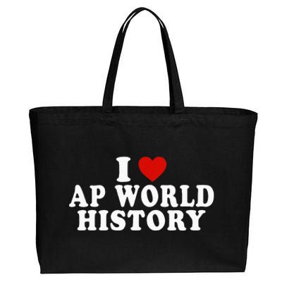 I Love Ap World History Red Heart Funny Ap World History Cotton Canvas Jumbo Tote