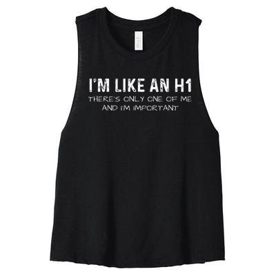 IM Like An H1 Seo Expert Women's Racerback Cropped Tank