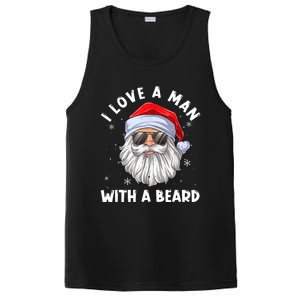 I Love A With A Beard Santa Claus Christmas Pajamas Gift PosiCharge Competitor Tank