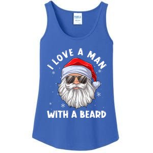 I Love A With A Beard Santa Claus Christmas Pajamas Gift Ladies Essential Tank