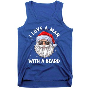 I Love A With A Beard Santa Claus Christmas Pajamas Gift Tank Top