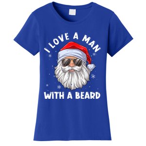 I Love A With A Beard Santa Claus Christmas Pajamas Gift Women's T-Shirt