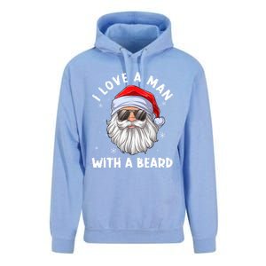 I Love A With A Beard Santa Claus Christmas Pajamas Gift Unisex Surf Hoodie