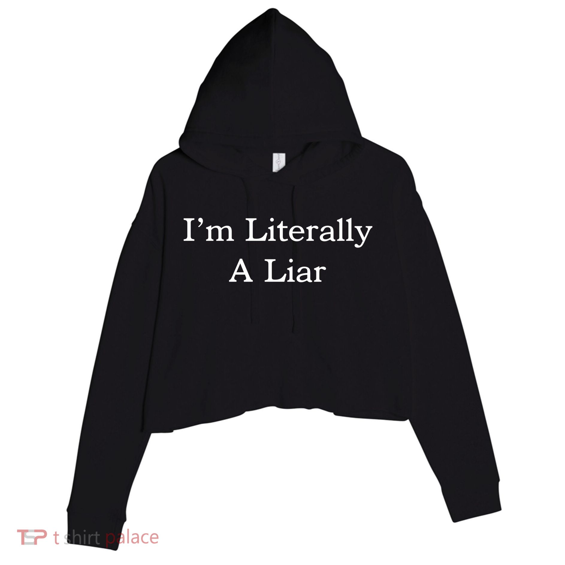 I'm Literally A Liar Pfizer Director Quote Crop Fleece Hoodie