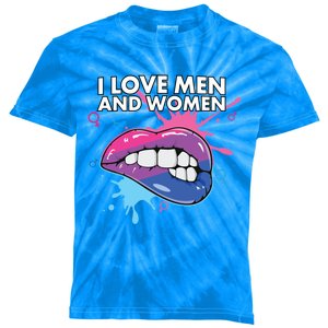 I Love And Bisexual Pride Bisexuality Lgbtq Cool Gift Kids Tie-Dye T-Shirt