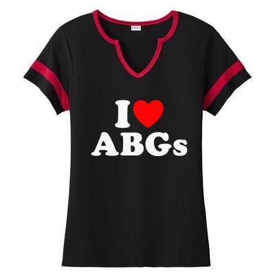 I Love Abgs Ladies Halftime Notch Neck Tee