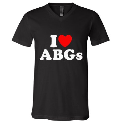 I Love Abgs V-Neck T-Shirt