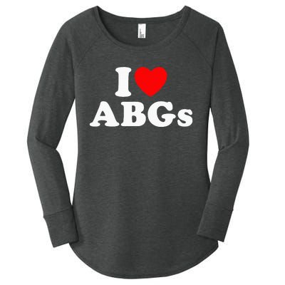 I Love Abgs Women's Perfect Tri Tunic Long Sleeve Shirt