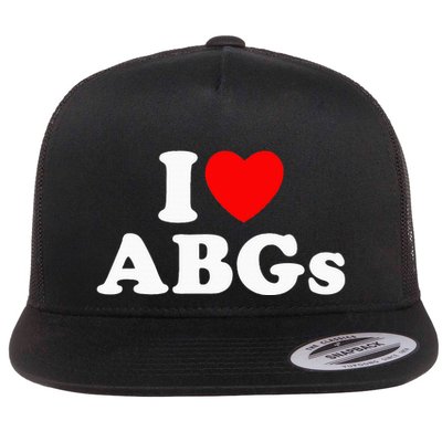 I Love Abgs Flat Bill Trucker Hat