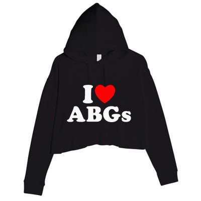 I Love Abgs Crop Fleece Hoodie