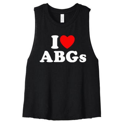 I Love Abgs Women's Racerback Cropped Tank