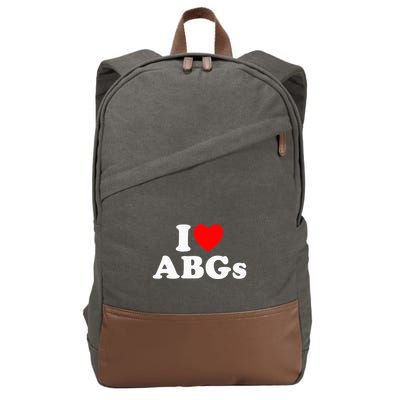I Love Abgs Cotton Canvas Backpack