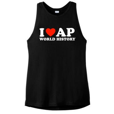 I Love AP World History Ladies PosiCharge Tri-Blend Wicking Tank