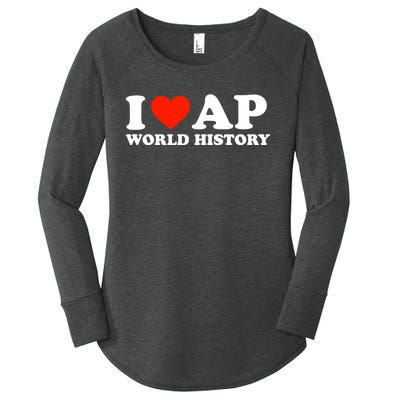 I Love AP World History Women's Perfect Tri Tunic Long Sleeve Shirt