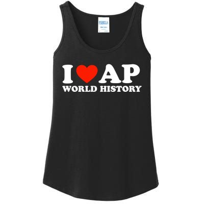 I Love AP World History Ladies Essential Tank