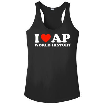 I Love AP World History Ladies PosiCharge Competitor Racerback Tank