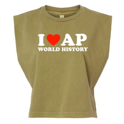 I Love AP World History Garment-Dyed Women's Muscle Tee