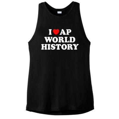 I Love AP World History Ladies PosiCharge Tri-Blend Wicking Tank