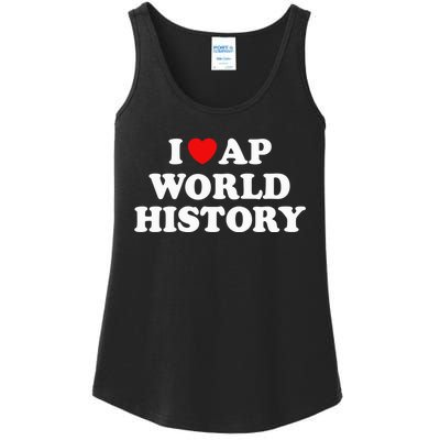 I Love AP World History Ladies Essential Tank