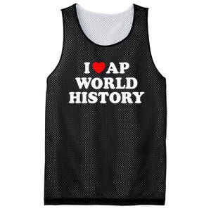 I Love AP World History Mesh Reversible Basketball Jersey Tank