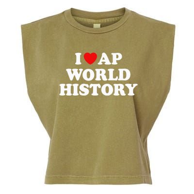 I Love AP World History Garment-Dyed Women's Muscle Tee