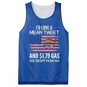 ID Love A Mean Tweet And $1 79 Gas Right Now American Flag Gift Mesh Reversible Basketball Jersey Tank