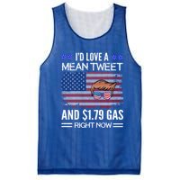 ID Love A Mean Tweet And $1 79 Gas Right Now American Flag Gift Mesh Reversible Basketball Jersey Tank