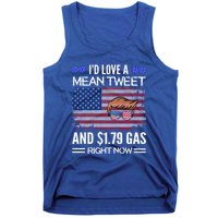 ID Love A Mean Tweet And $1 79 Gas Right Now American Flag Gift Tank Top