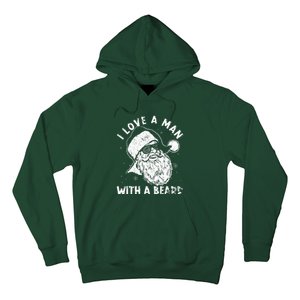 I Love A Man With A Beard Santa Claus Christmas Matching Hoodie