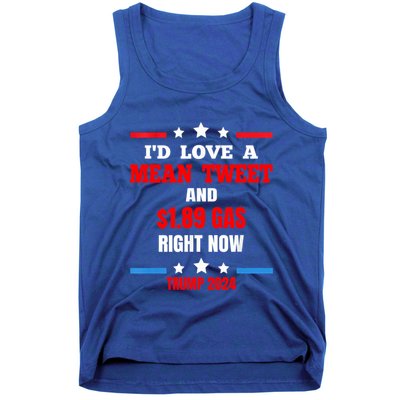 ID Love A Mean Tweet Funny Anti Joe Biden Trump 2024 Maga Funny Gift Tank Top